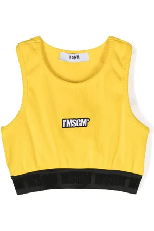 Msgm Ribstrikket cropped tanktop
