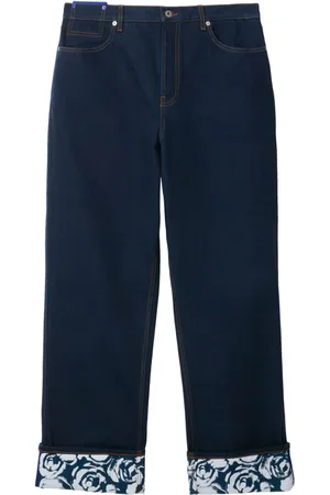 Burberry Jeans med lige pasform og rosetryk
