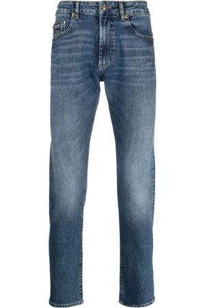 VERSACE Jeans med smal pasform og logoapplikation