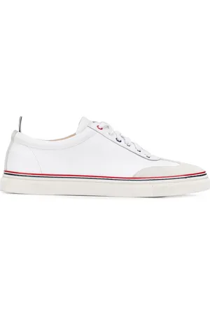 Thom Browne Hvide sneakers i gummi og kalveskind