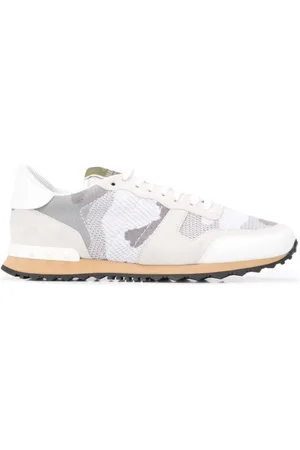 VALENTINO GARAVANI Kamuflagemønstrede Rockrunner-sneakers i mesh