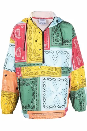 MARCELO BURLON Dunjakke med bandanatryk og hætte