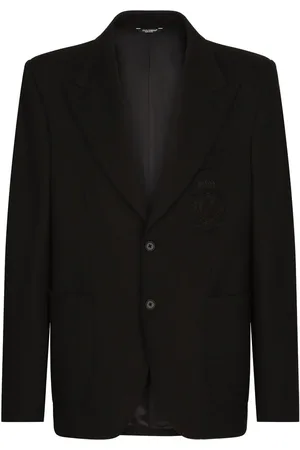 Dolce & Gabbana Enkeltradet blazer med heraldisk mærke