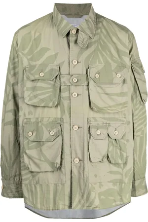 ENGINEERED GARMENTS Explorer skjorte-jakke med bladtryk
