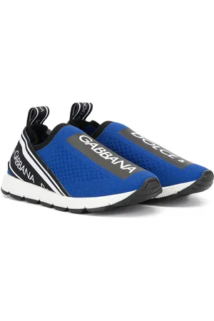 Dolce & Gabbana Slip-on sneakers med mesh i strik og logo