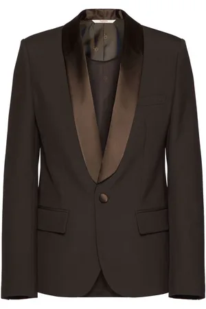 VALENTINO GARAVANI Enkeltradet blazer med kontrast-revers