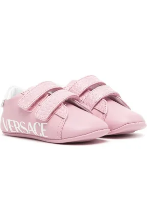 VERSACE Sneakers med logotryk og burrelukning