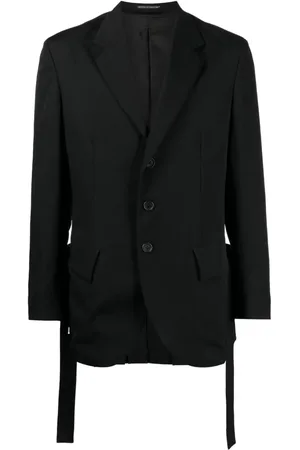 YOHJI YAMAMOTO Enkeltradet blazer med hakrevers