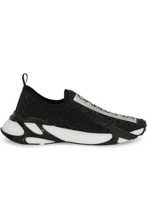 Dolce & Gabbana Fast sneakers med rhinstenudsmykning