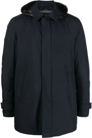 HERNO Gortex regnfrakke med hætte og logotryk