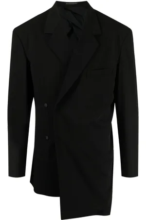 YOHJI YAMAMOTO Dobbeltradet blazer med draperet design