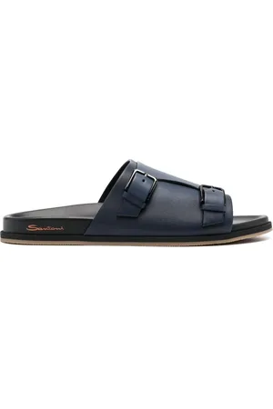 santoni Flade lædersandaler