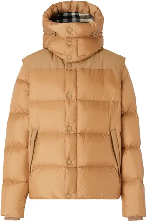 Burberry Dynejakke med aftagelige ærmer og hætte