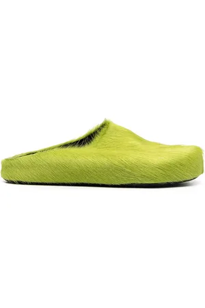 Marni Fussbet Sabot hjemmesko med kalvehår