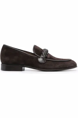 Gianvito Rossi Flettede Massimo loafers i ruskind
