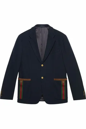 Gucci Enkeltradet jakke med Web-detalje