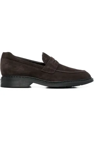 Hogan Loafers i ruskind med præget logo