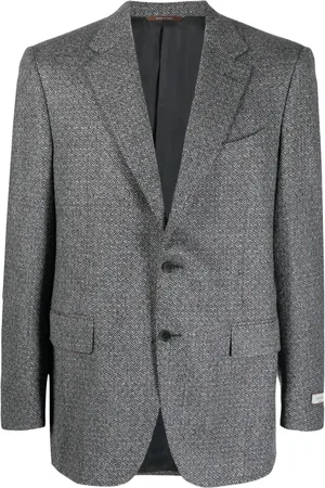 CANALI Enkeltradet blazer med sildebensmønster