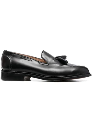 TRICKERS Læderloafers med kvastdetalje