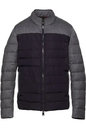 Norwegian Wool Dynejakke med colourblocking