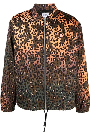 MARCELO BURLON Jakke med grafisk tryk og lynlåslukning