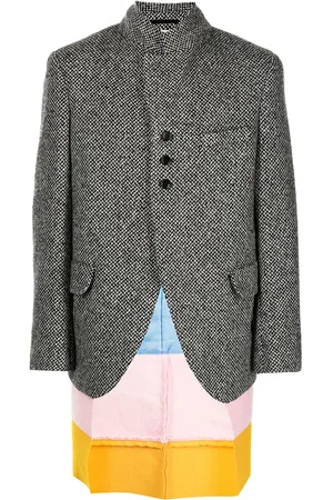 Comme des Garçons Blazer med colourblocking og paneler