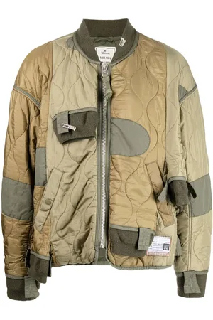 Maison Mihara Yasuhiro Quiltet bomberjakke med patchwork