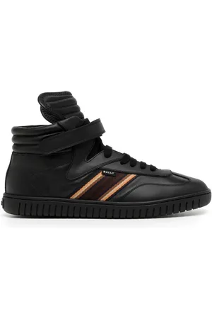 Bally High-top sneakers i læder med sidestribe