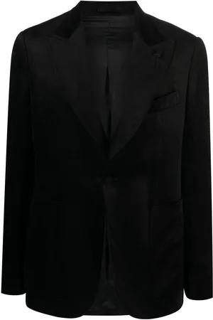 LARDINI Enkeltradet blazer med broche-detalje