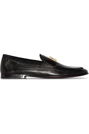 Dolce & Gabbana Interlocking loafers i læder med DG-plade