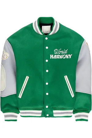 SAINT MXXXXXX Pigeon Varsity bomberjakke med grafisk tryk