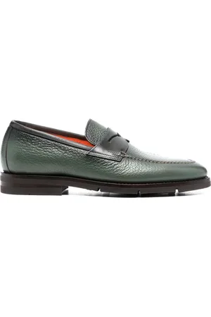 santoni Loafers i læder med penny-slot
