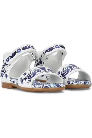 Dolce & Gabbana Lædersandaler med Majolica-tryk
