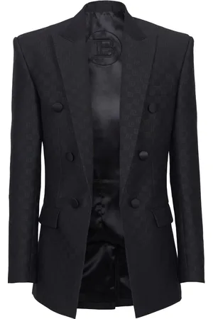 Balmain Blazer med mini monogram-tryk
