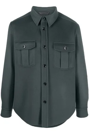 BRIONI Strikket skjortejakke med knapper