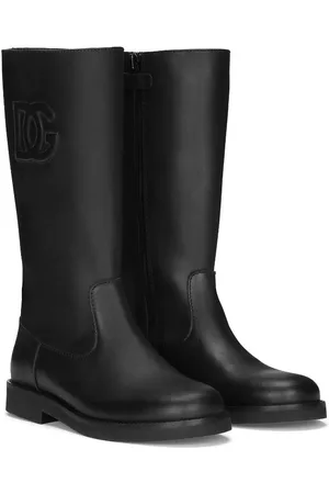Dolce & Gabbana Logo-prægede sandaler i læder