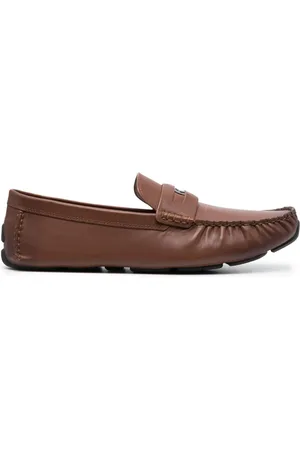 Coach Læderloafers med logoplade