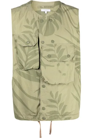 ENGINEERED GARMENTS Vest med bladtryk