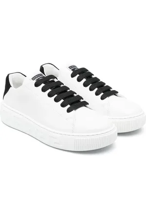 VERSACE Tofarvede sneakers i læder