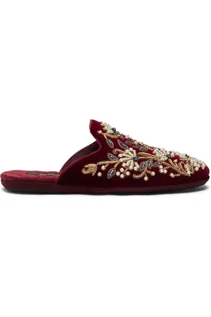 Dolce & Gabbana Sandaler med perle-broderi
