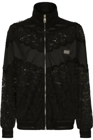 Dolce & Gabbana Sweatshirt med lynlås og cordonetto-blonde