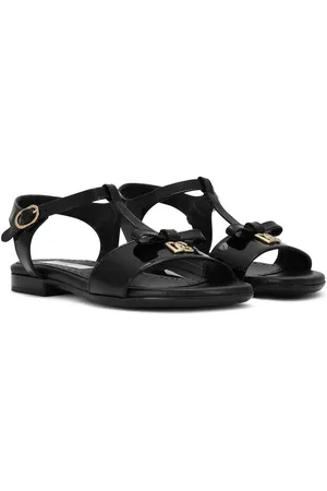 Dolce & Gabbana Sandaler i lakeret læder med DG-logo