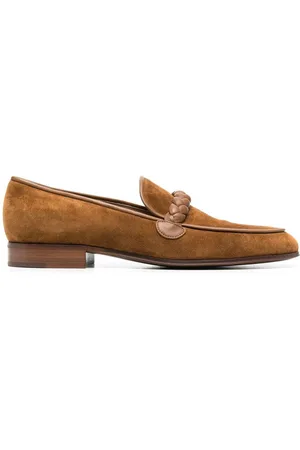 Gianvito Rossi Flettede Massimo loafers i ruskind