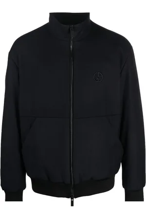 Giorgio Armani Jakke med broderet logo og lynlås