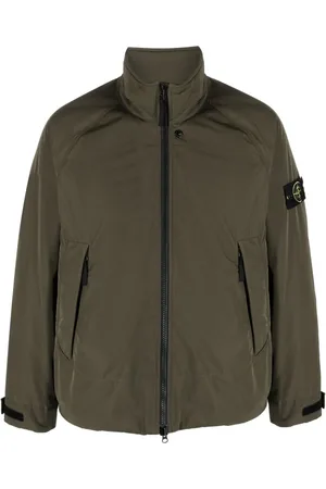 Stone Island Vindjakke med kompasmotiv og lynlås