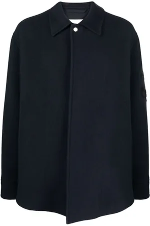 Jil Sander Skjortejakke i jacquard med logo
