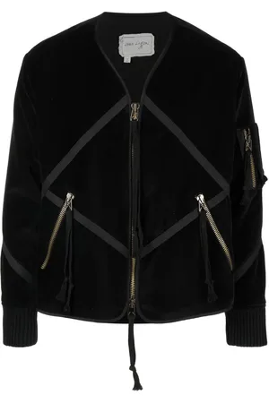 GREG LAUREN Patchwork-jakke i velour