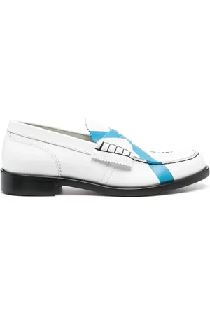 College Loafers i læder med kontrast-søm