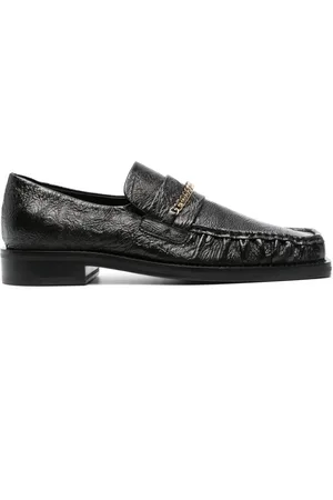 MARTINE ROSE Loafers i læder med kædedetalje