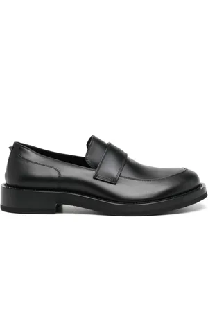 VALENTINO GARAVANI Loafers i læder med præget logo